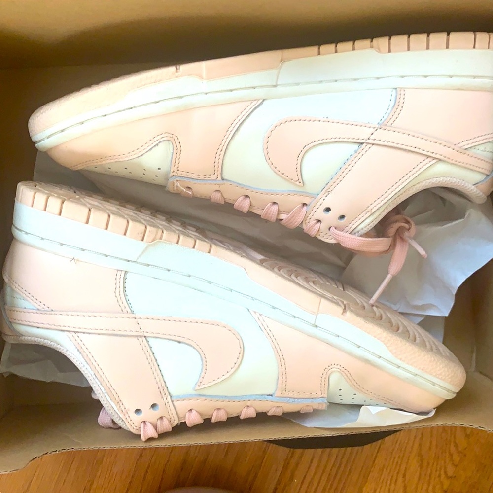 Nike dunk Lows white pearls